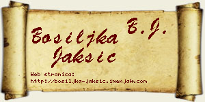 Bosiljka Jakšić vizit kartica